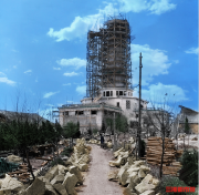 湖南烈士公园70年_正在修建的烈士纪念塔